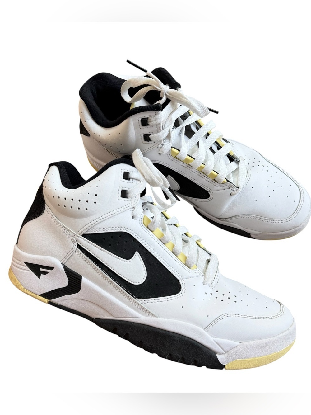 Nike Air Flight Lite Mid sneakers men’s size 8.5 white lemon